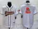 Men's Cleveland Browns White Team Big Logo With Patch Baseball Nike Jersey