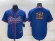 Men's New York Giants Blue Team Big Logo With Patch Baseball Nike Jersey