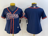 Women Chicago Bears Blank Blue Baseball Nike Jersey