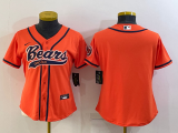 Women Chicago Bears Blank Orange Baseball Nike Jersey