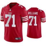 Men's San Francisco 49ers #71 Trent Williams Red 2022 New Red Vapor Untouchable Limited Jersey