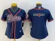 Women Chicago Bears Blue Team Big Logo With Patch Baseball Nike Jersey