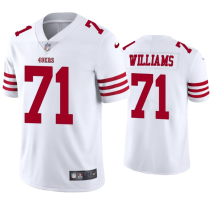Men's San Francisco 49ers #71 Trent Williams White 2022 New Red Vapor Untouchable Limited Jersey