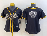 Women New Orleans Saints Black Team Big Logo With Patch Baseball Nike Jersey