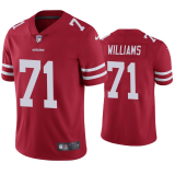 Men's San Francisco 49ers #71 Trent Williams Red Vapor Untouchable Limited Jersey