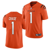 Youth Cincinnati Bengals #1 Ja'Marr Chase Orange Vapor Limited Jersey