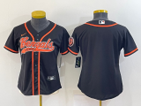 Women Cincinnati Bengals Blank Black Baseball Jersey