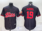 Men's San Francisco 49ers #19 Deebo Samuel Black Baseball Nike Jersey