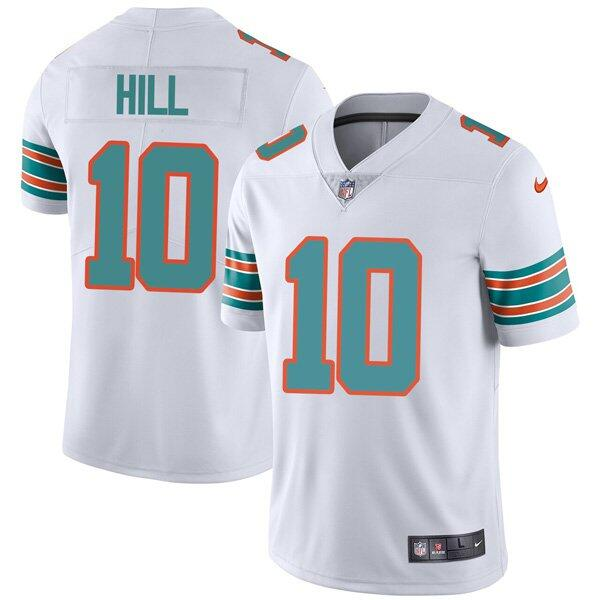 Men’s Miami Dolphins #10 Tyreek Hill White Color Rush Limited Jersey