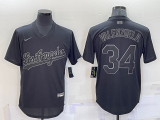 MLB Los Angeles Dodgers #34 Toro Valenzuela Black Pitch Black Fashion Jersey