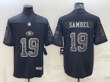 Men's San Francisco 49ers #19 Deebo Samuel Black Reflective Limited Jersey