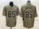 Men's San Francisco 49ers #85 George Kittle 2022 Olive Salute To Service Limited Jersey