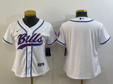 Women Buffalo Bills Blank White Baseball Nike Jersey