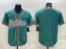 Men's Miami Dolphins Blank Green Baseball Nike Jersey