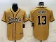 Men's New Orleans Saints #13 Michael Thomas Gold Baseball Nike Jersey