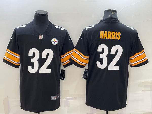 Men's Pittsburgh Steelers #32 Harris Black Vapor Untouchable Limited Jersey