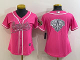 Women New Orleans Saints Pink Team Big Logo With Patch Baseball Nike Jersey