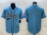 Men's Tennessee Titans Blue Baseball Nike Jersey
