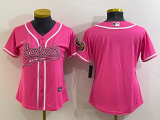 Women New Orleans Saints Blank Pink Baseball Jersey