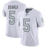 Men's Las Vegas Raiders #5 Divine Deablo White Color Rush Limited Jersey