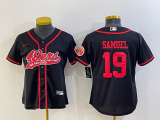 Women San Francisco 49ers #19 Deebo Samuel Black Baseball Jersey