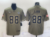 Men's Dallas Cowboys #88 CeeDee Lamb 2022 Olive Salute To Service Limited Jersey