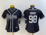 Women Las Vegas Raiders #98 Maxx Crosby Black Baseball Jersey