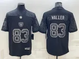 Men's Las Vegas Raiders #83 Darren Waller Black Reflective Limited Jersey