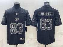 Men's Las Vegas Raiders #83 Darren Waller Black Reflective Limited Jersey