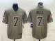 Men's Dallas Cowboys #7 Trevon Diggs 2022 Olive Salute To Service Limited Jersey