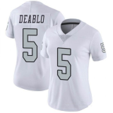 Women Las Vegas Raiders #5 Divine Deablo White Color Rush Limited Jersey