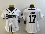 Women Las Vegas Raiders #17 Davante Adams White Baseball Nike Jersey