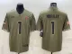 Men's Arizona Cardinals #1 Kyler Murray 2022 Olive Salute To Service Limited Jersey