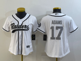 Women Las Vegas Raiders #17 Davante Adams White Baseball Nike Jersey