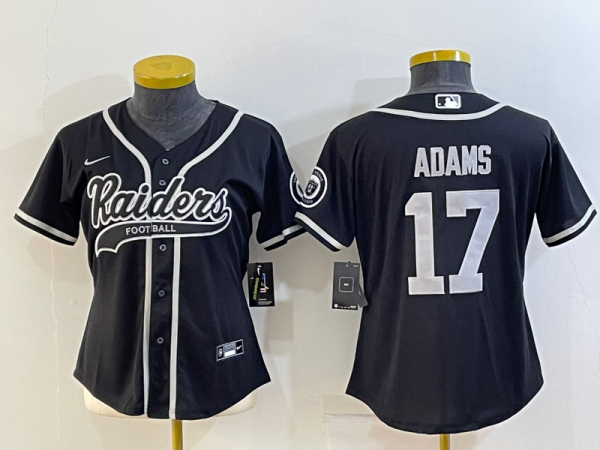 Women Las Vegas Raiders #17 Davante Adams Black Baseball Nike Jersey