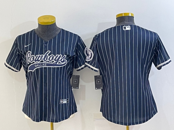 Women Dallas Cowboys Blank Navy Baseball Nike Jersey