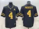 Men's Dallas Cowboys #4 Dak Prescott Black Gold Edition With 1960 Patch Limited Jersey
