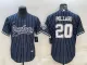 Men's Dallas Cowboys #20 Pollard Navy Nike Baseball Jersey