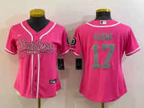 Women Las Vegas Raiders #17 Davante Adams Pink Baseball Nike Jersey