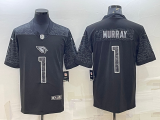 Men's Arizona Cardinals #1 Kyler Murray Black Reflective Limited Jersey