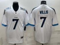 Men's Tennessee Titans #7 Willis White Vapor Untouchable Limited Jersey