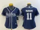 Women Dallas Cowboys #11 Micah Parsons Navy Baseball Nike Jersey