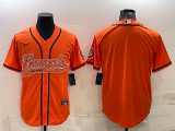 Men's Cincinnati Bengals Blank Orange Baseball Jersey