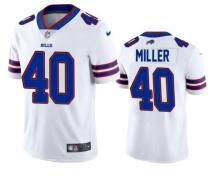 Men's Nike Buffalo Bills #40 Miller White Vapor Untouchable Limited Jersey