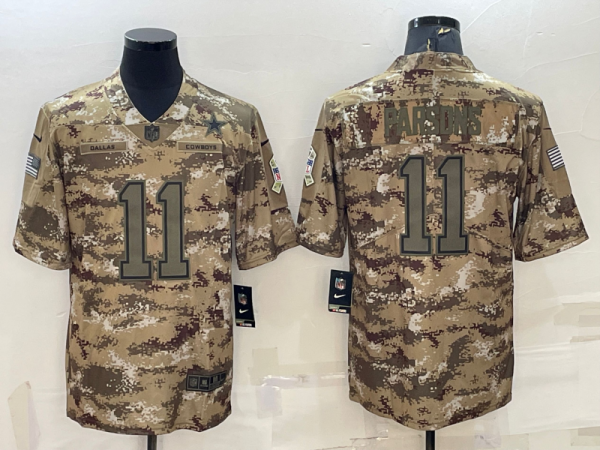 Men's Dallas Cowboys #11 Micah Parsons Camo Salute to Service Retired Player Limited Jersey