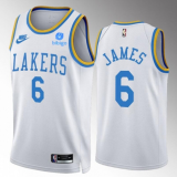 NBA Los Angeles Lakers #6 LeBron James 2022-23 White Classic Edition Swingman Jersey