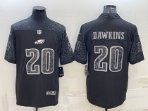 Men's Philadelphia Eagles #20 Brian Dawkins Black Reflective Limited Jersey
