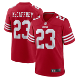 Men's San Francisco 49ers #23 Christian McCaffrey 2022 New Red Vapor Untouchable Limited Jersey