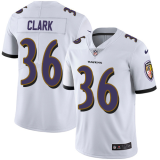 Men's Baltimore Ravens #36 Chuck Clark white Vapor Untouchable Limited Jersey