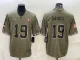 Men's San Francisco 49ers #19 Deebo Samuel  2022 Olive Salute To Service Limited Jersey